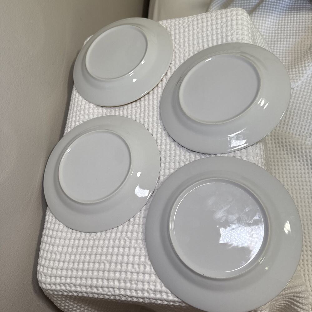 Givenchy Paris Parfums Les Fleurs Set of 4 Dessert Salad Plates 8” Colorful - Picture 6 of 9